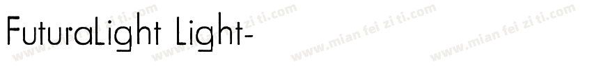 FuturaLight Light字体转换